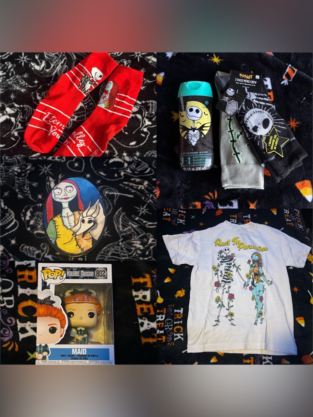 6 Piece Nightmare Before Christmas Disney Haunted Mansion Bundle Lot